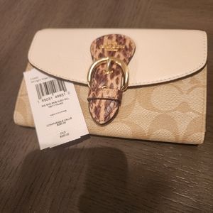 Coach Kleo medium wallet canvas signature